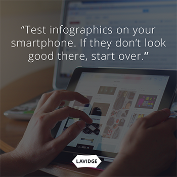 Test infographics on your smartphone. If they don't look good there, start over.